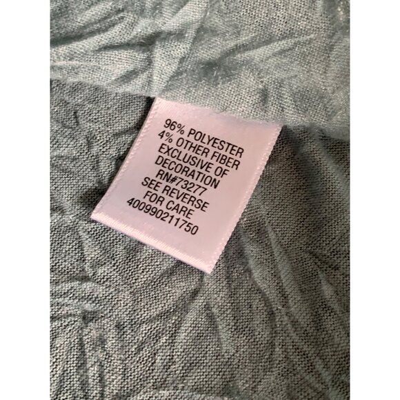 Simply Vera Vera Wang Ladies Crinkle-Style Top Size Large Sage Green - Picture 5 of 9